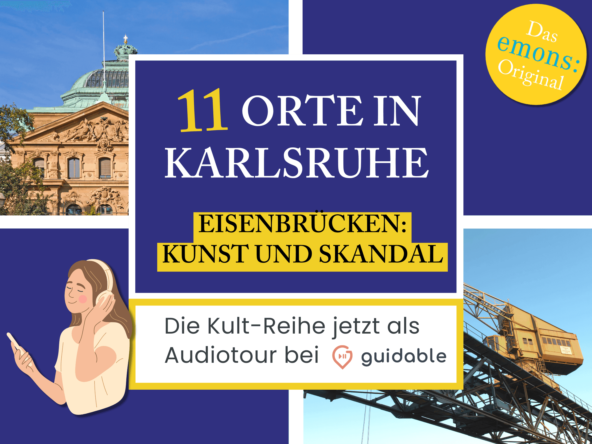 11 Orte in Karlsruhe Eisenbrücken: 
Kunst und Skandal