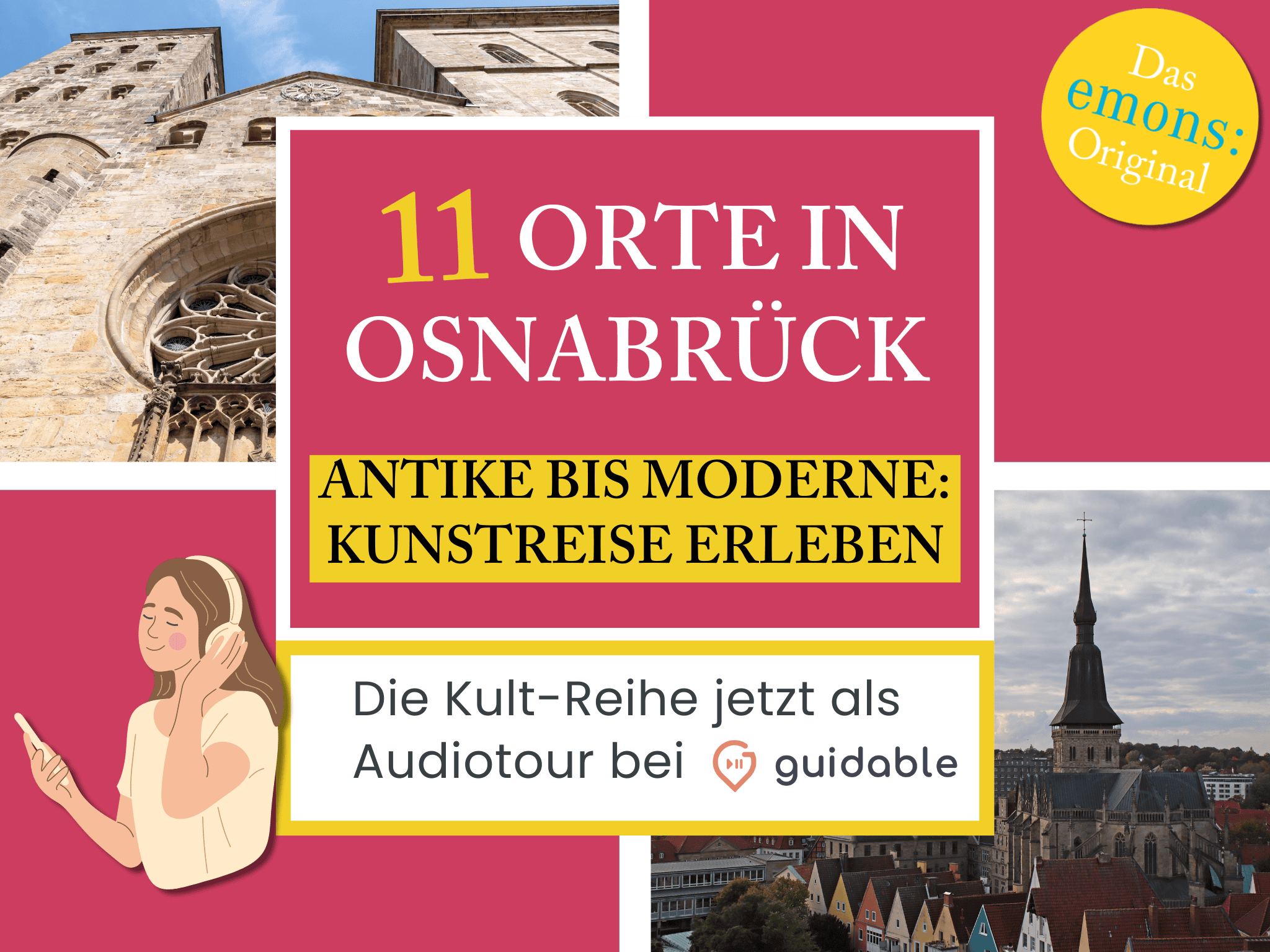 11 Orte in Osnabrück Antike bis Moderne:
Kunstreise erleben