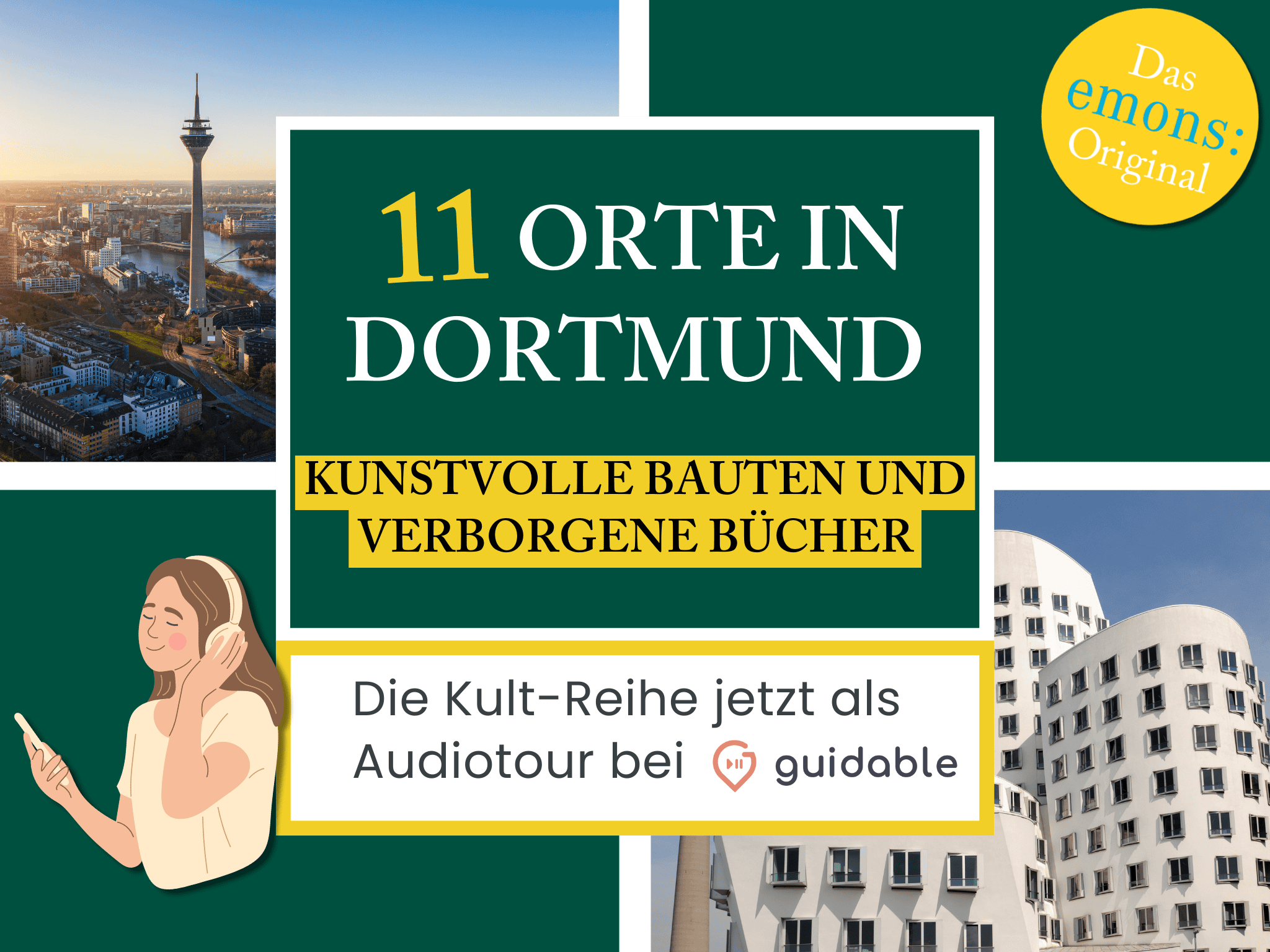 11 Orte in Dortmund Kunstvolle Bauten
und verborgene Bücher