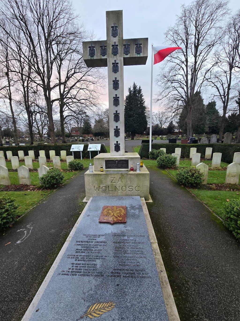 Polnische Luftwaffen-Gräber auf dem Newark Cemetery