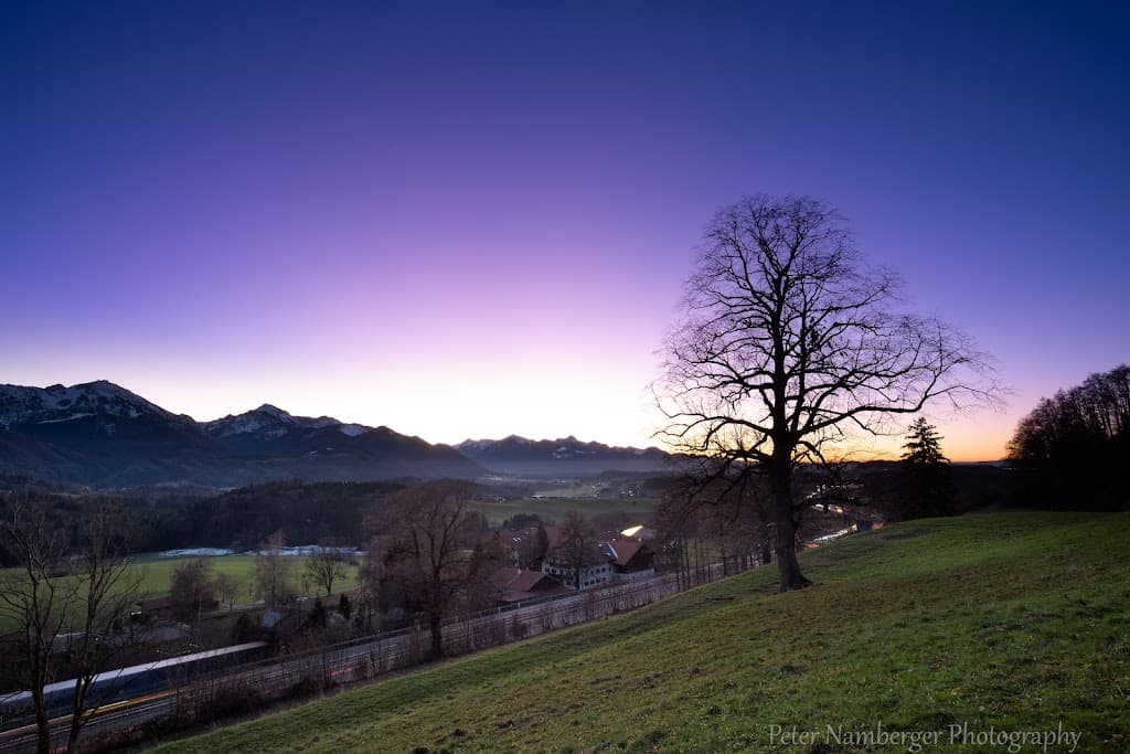 Blick auf die Chiemgauer Alpen