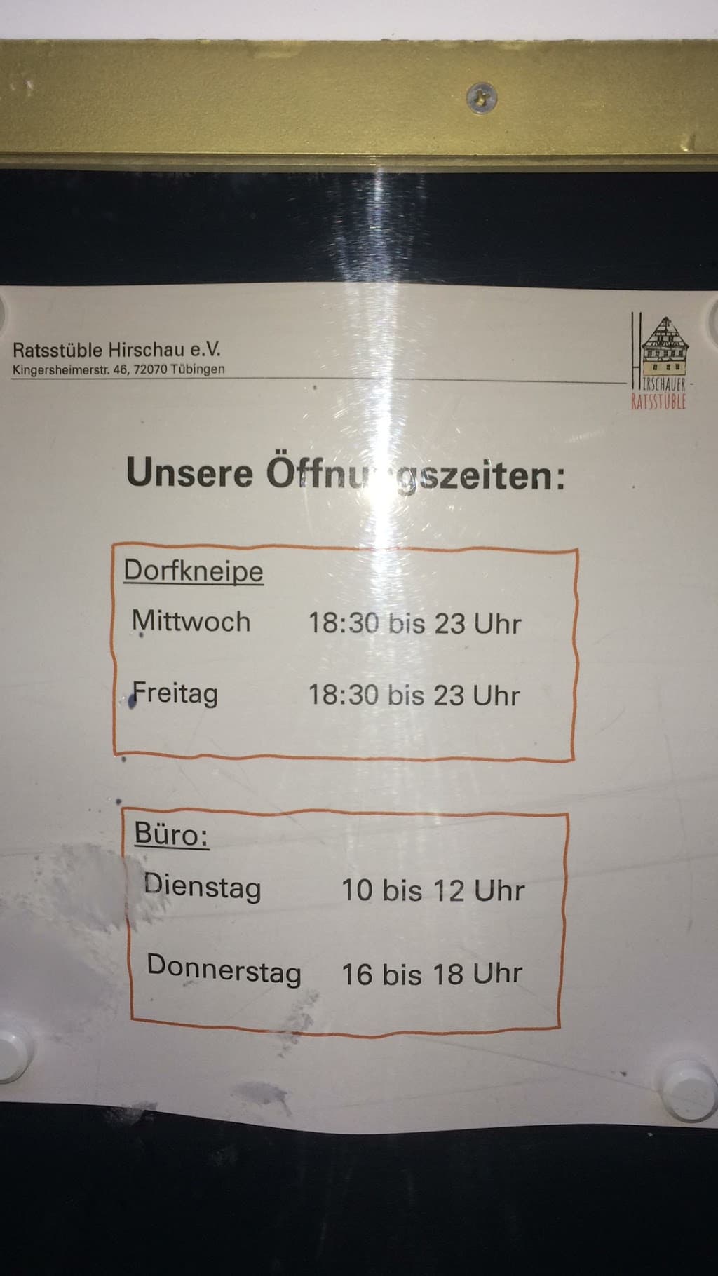 Hirschauer Ratsstüble, Dorfkneipe und Stadtteiltreff